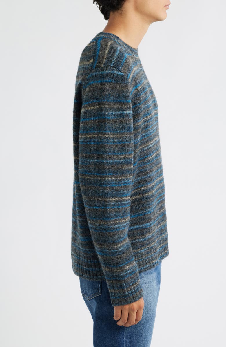 Wax London Wilde Space Dye Crewneck Sweater, Alternate, color, Grey / Teal