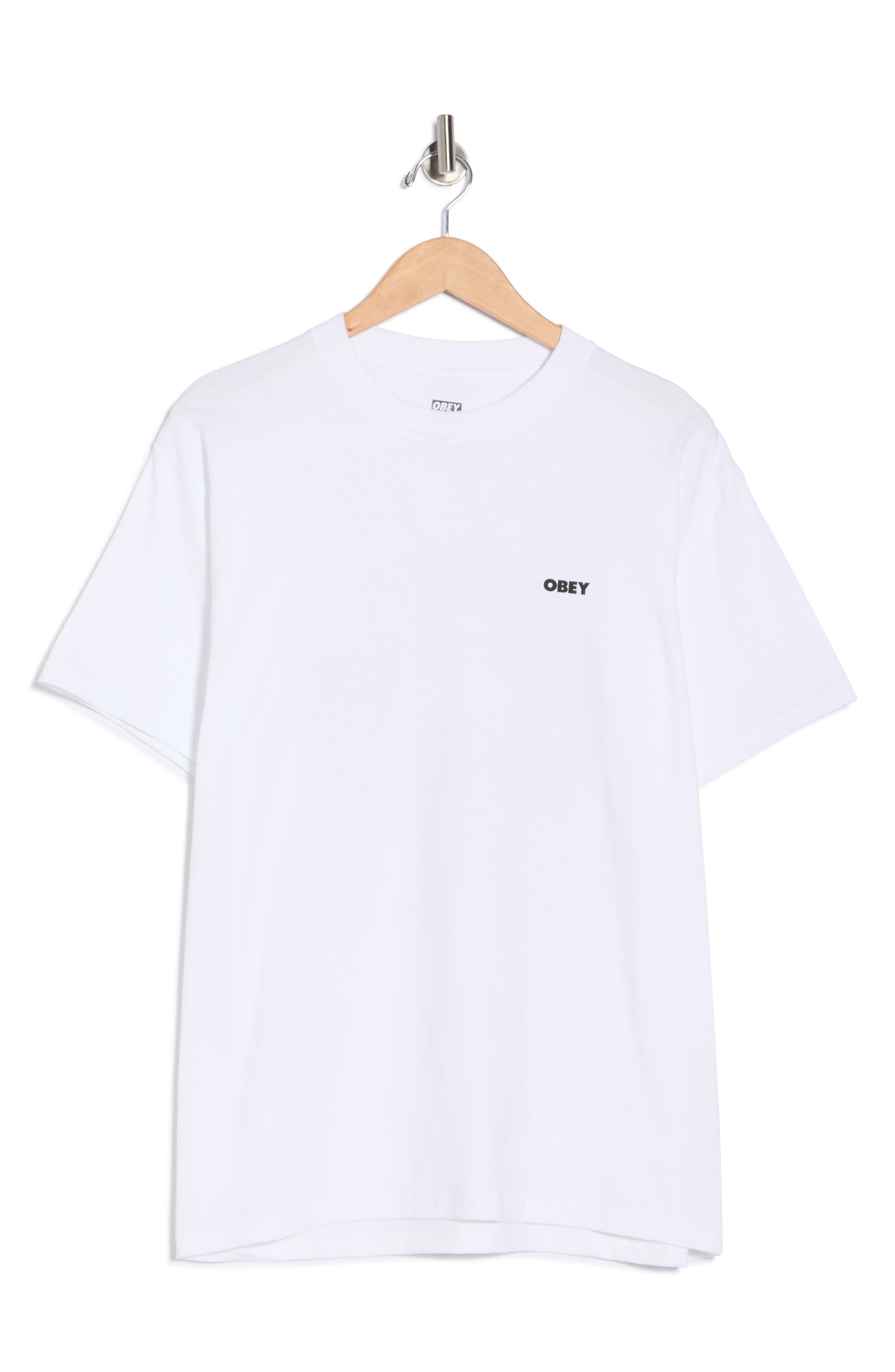 Obey Make Art Not War Graphic T-shirt In White