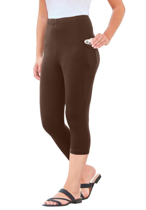 Side-Pocket Essential Capri Legging (Plus)