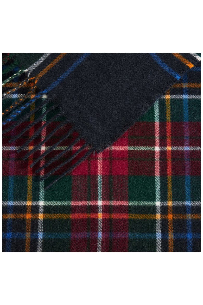 Devon Tartan Microfiber Throw Blanket, Alternate, color, NAVY BLUE