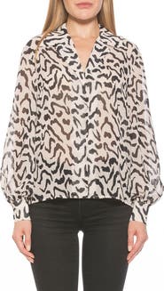 Alexia Admor Mila Long Sleeve Chiffon Blouse
