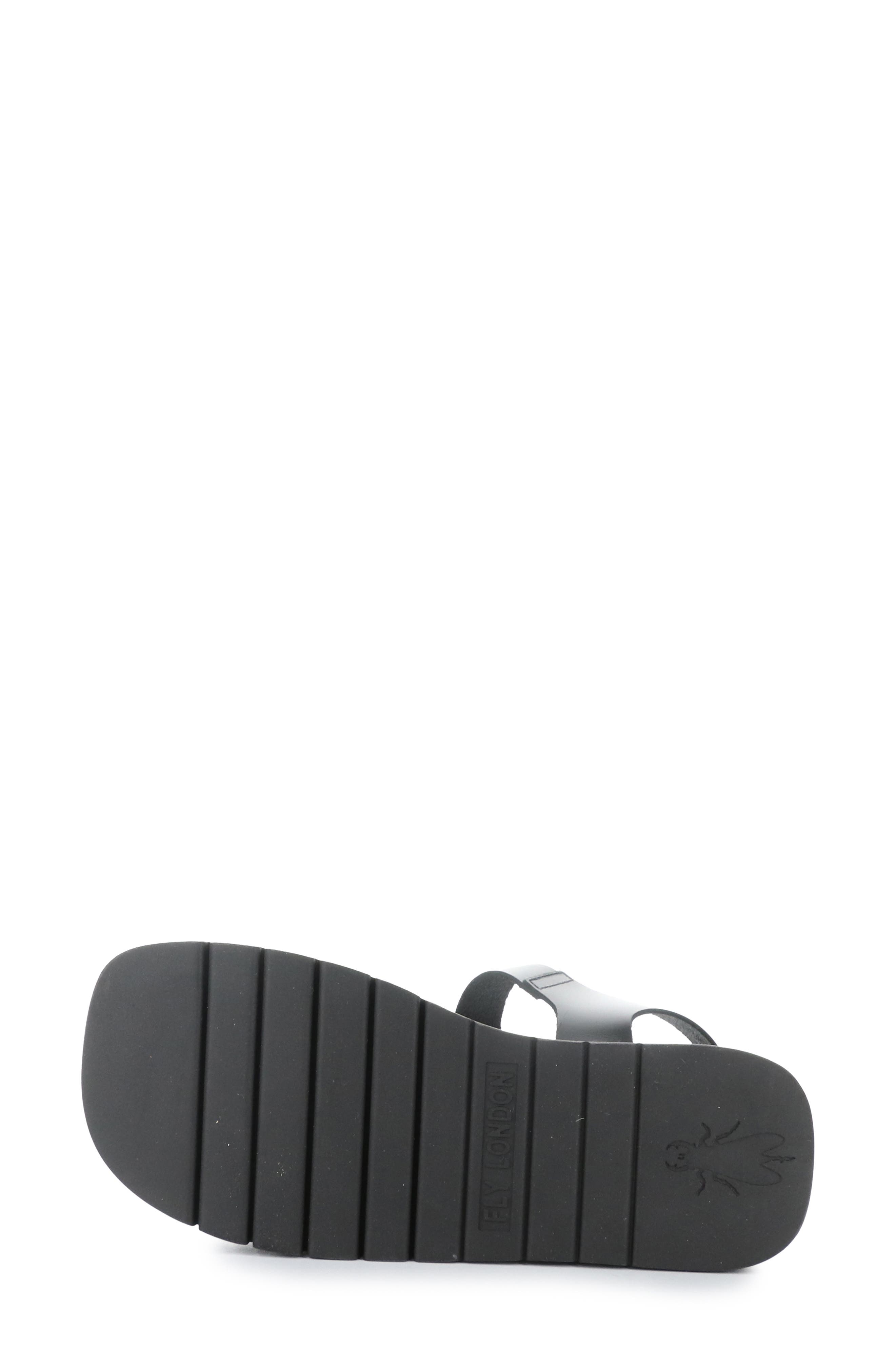 Fly London Platform Sandal, Alternate, color, Black Bridle
