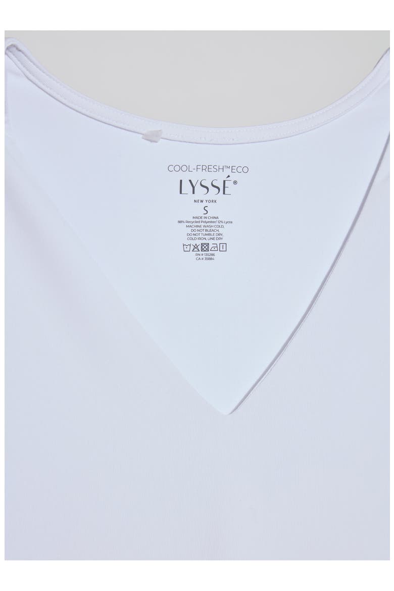 'Lyssentials COOL-FRESH™ Jersey V-Neck Tank, Alternate, color, WHITE