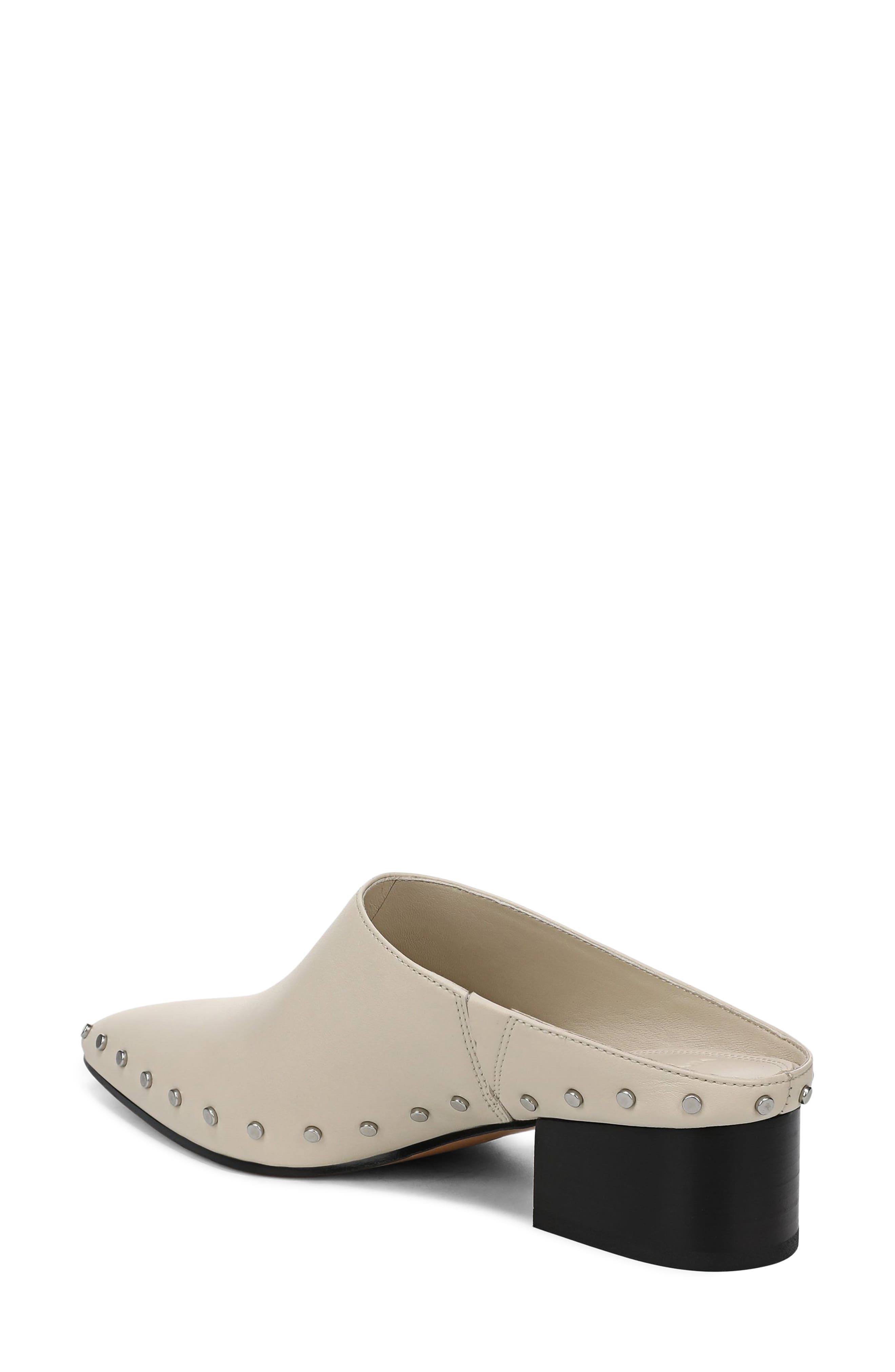 August Studded Leather Mule, Alternate, color, MOONLIGHT