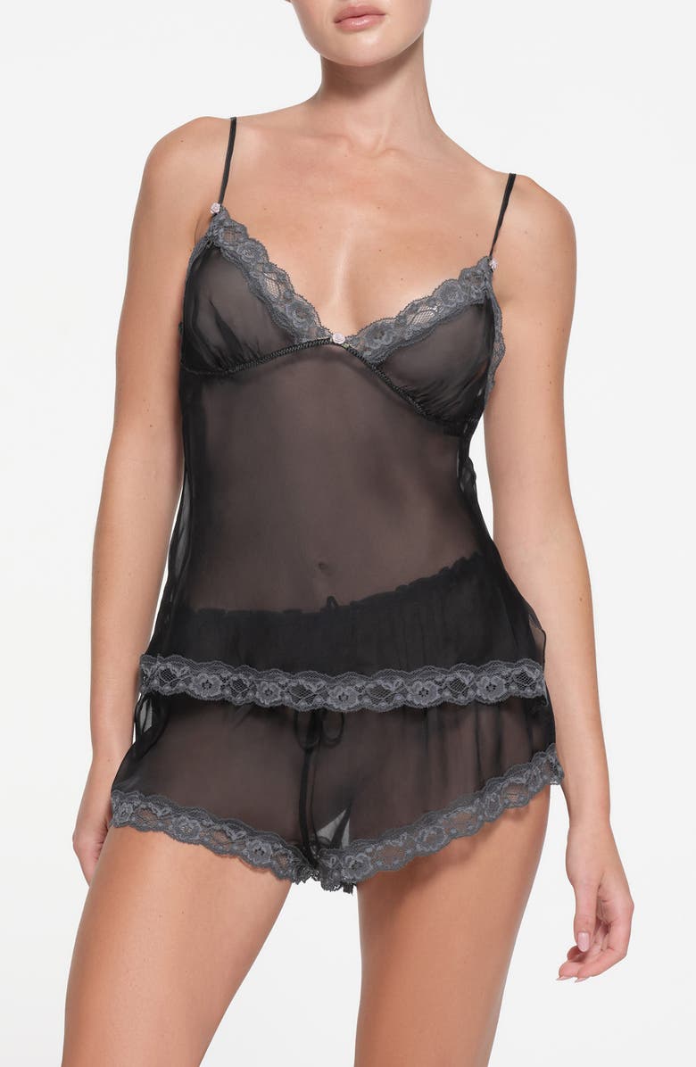 SKIMS Lace Triangle Silk Camisole, Main, color, 
