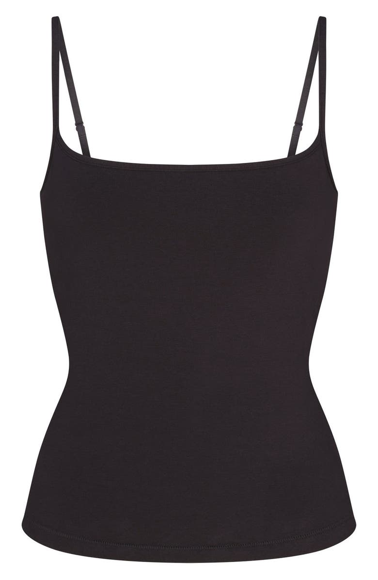 SKIMS Cotton Jersey Camisole, Alternate, color, Soot