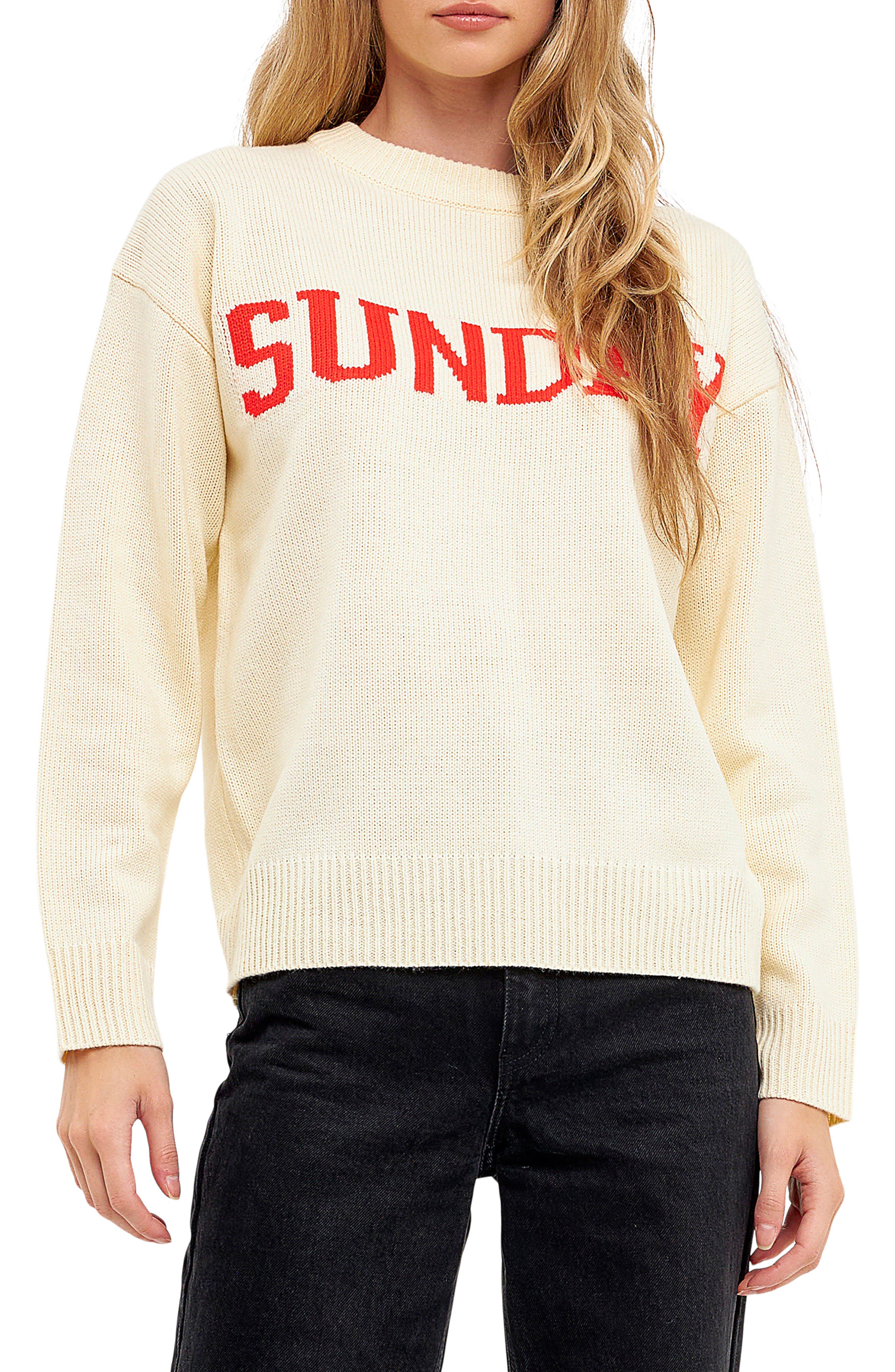 English Factory Weekday Motif Sweater