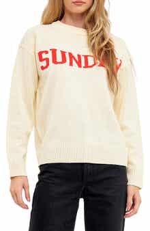 English Factory Weekday Motif Sweater