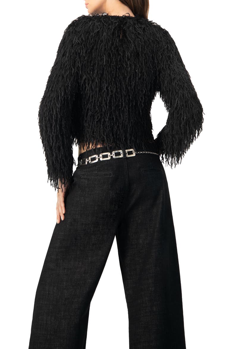 Straight Fit Round Neck Blouse, Alternate, color, Black