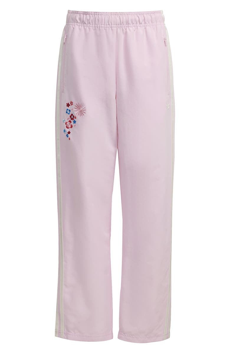 adidas Kids' Embroidered Track Pants, Main, color, Clear Pink