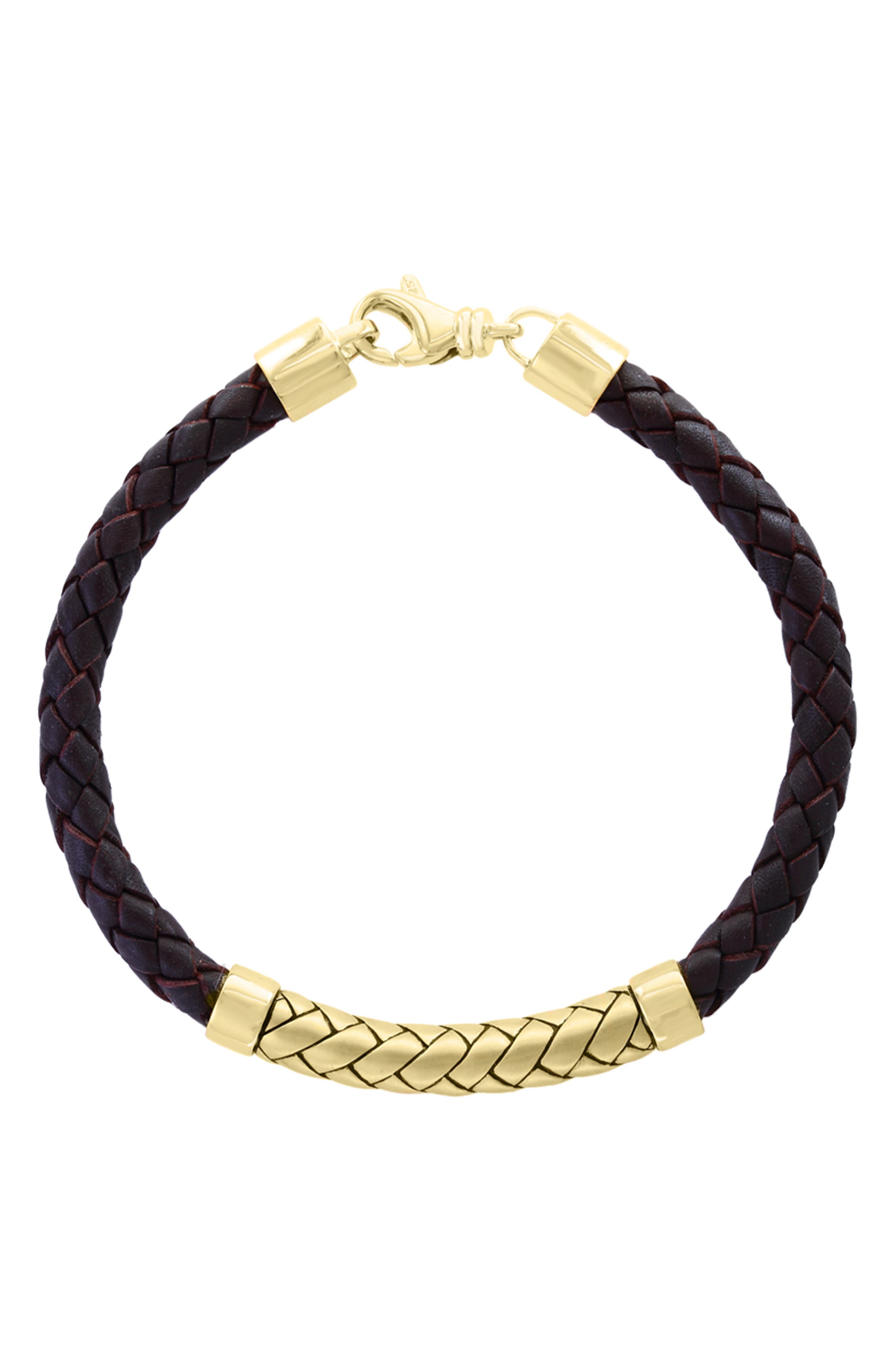EFFY Braided Leather Bracelet