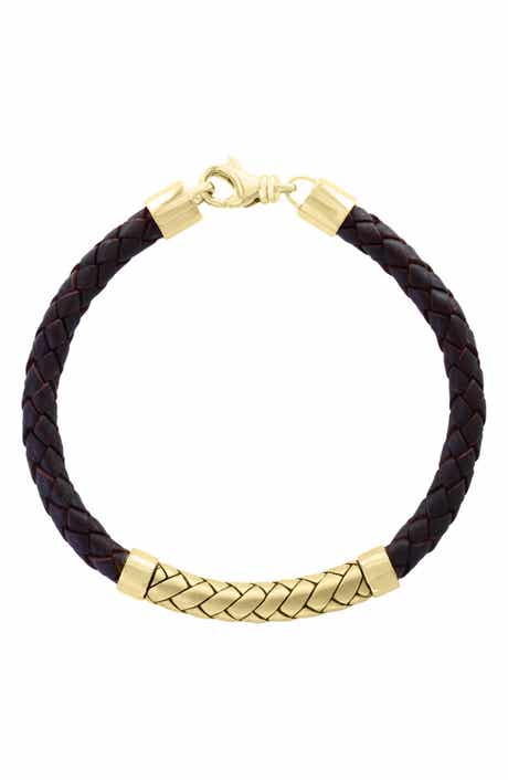 EFFY Braided Leather Bracelet