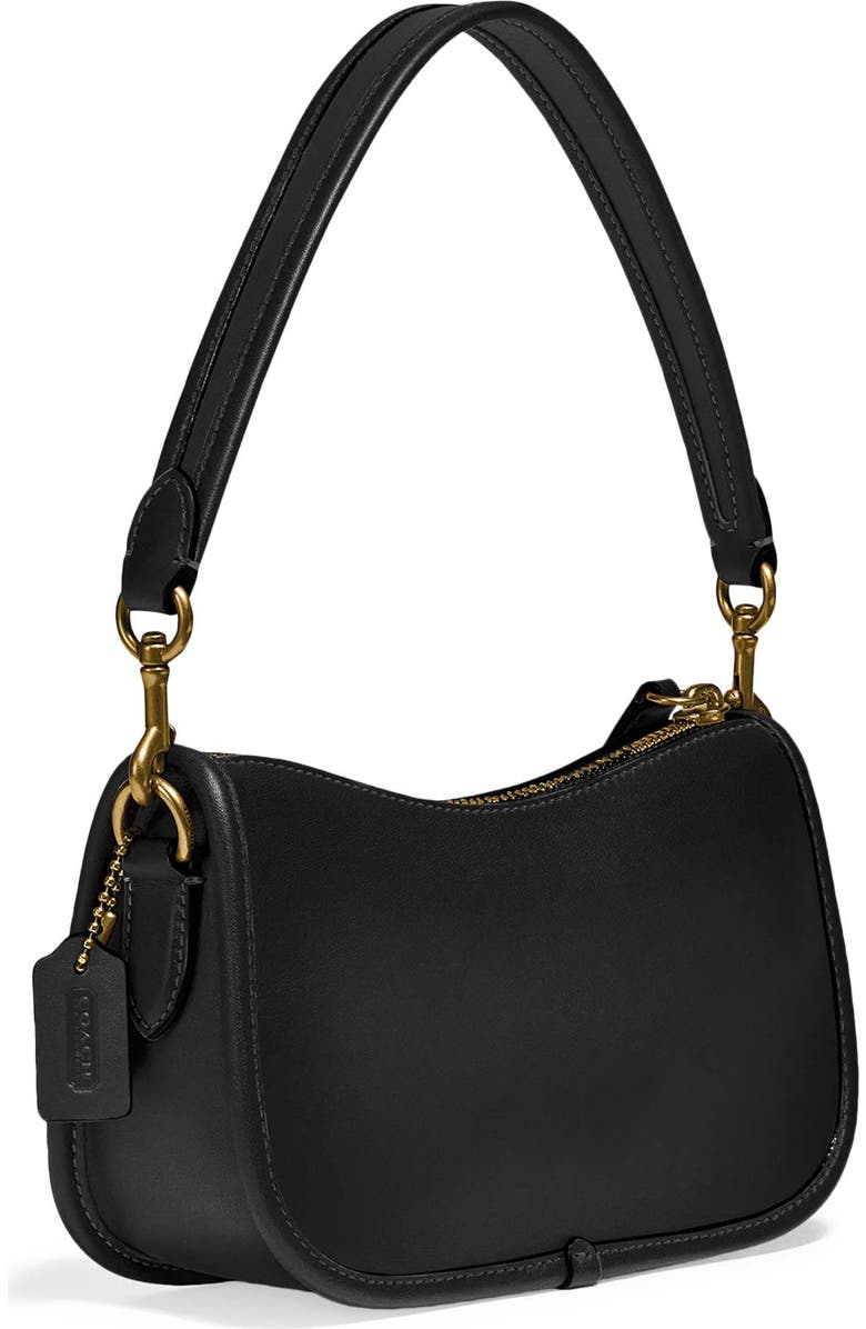 COACH Swinger Glovetanned Leather Shoulder Bag, Alternate, color, Brass/ Black