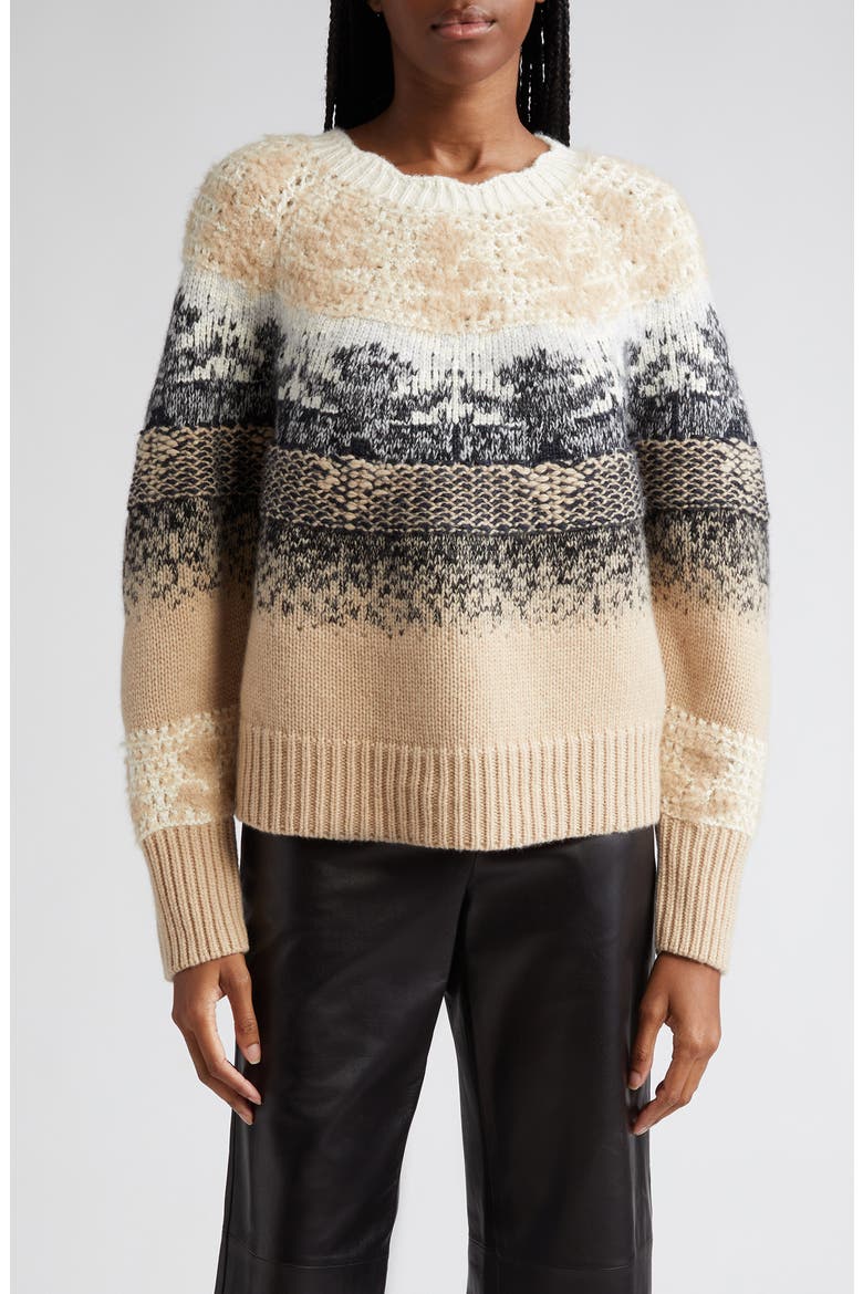 Fair Isle Cashmere Blend Sweater, Main, color, DUNE MULTI