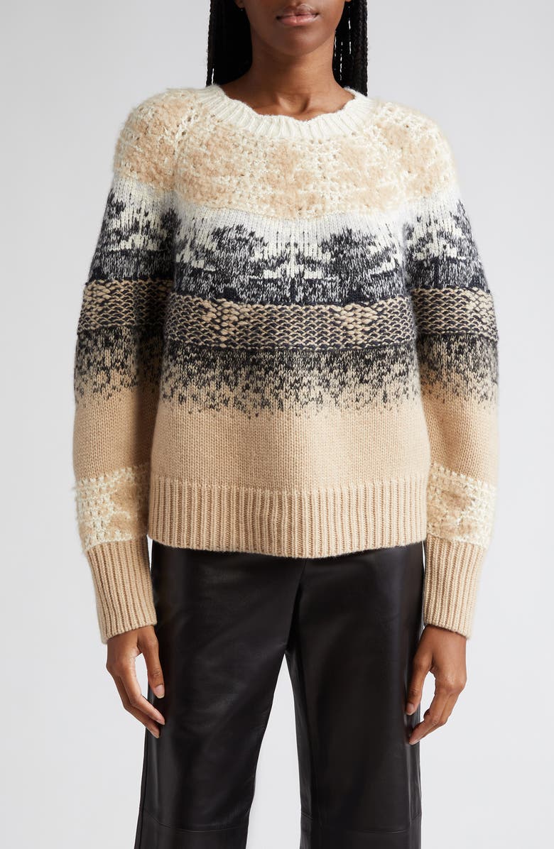 Lafayette 148 New York Fair Isle Cashmere Blend Sweater, Main, color, 