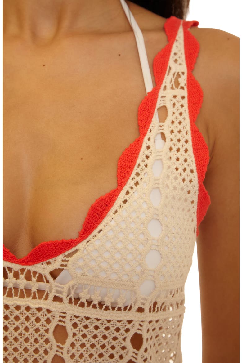 Shoreline Open Stitch Cover-Up Minidress, Alternate, color, NATURAL