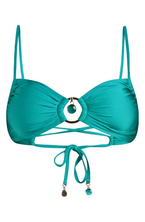 Sunshine 79 Ring Swim Top In Green