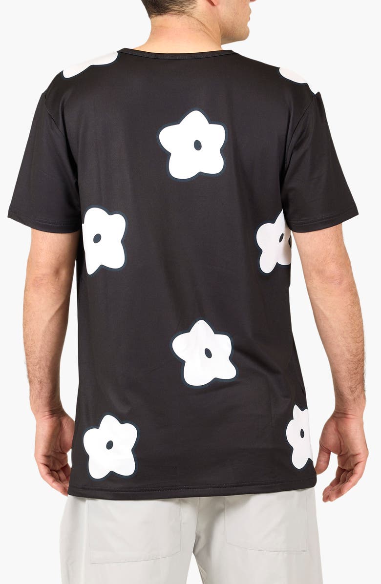 VAST Flower Patch Aqua Terra Performance T-Shirt, Alternate, color, Black