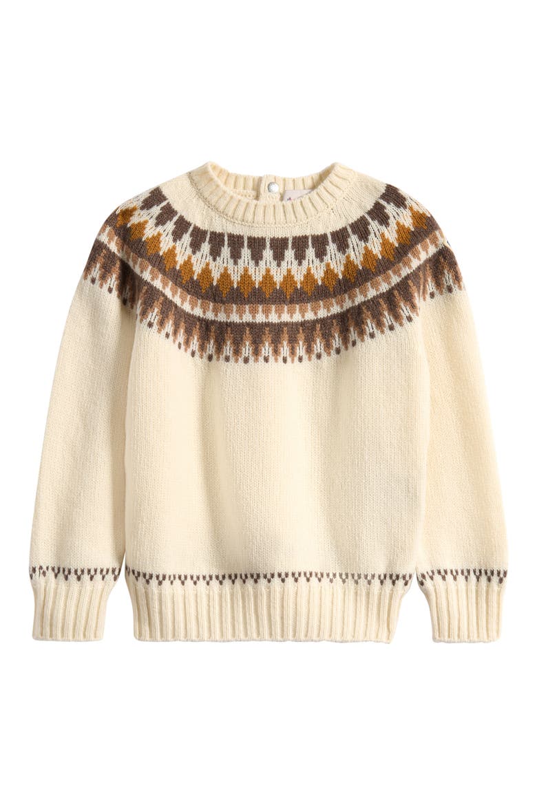 Kids' Wool & Cashmere Fair Isle Sweater, Main, color, WHITE