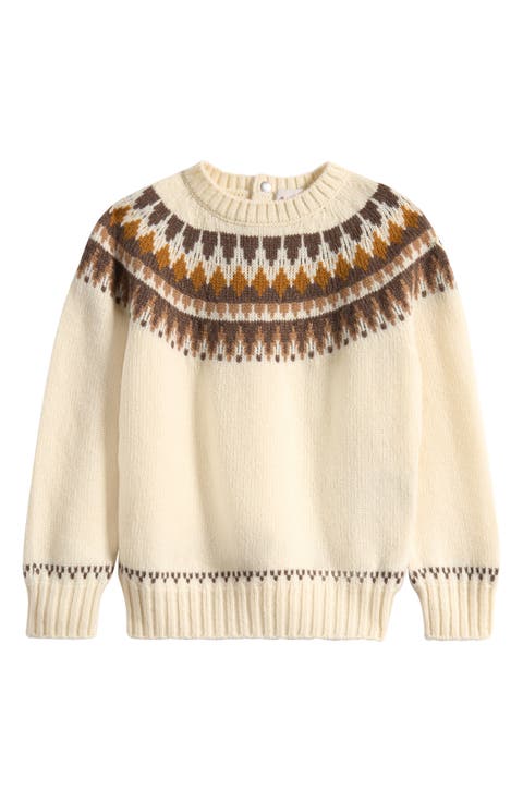 Kids' Wool & Cashmere Fair Isle Sweater