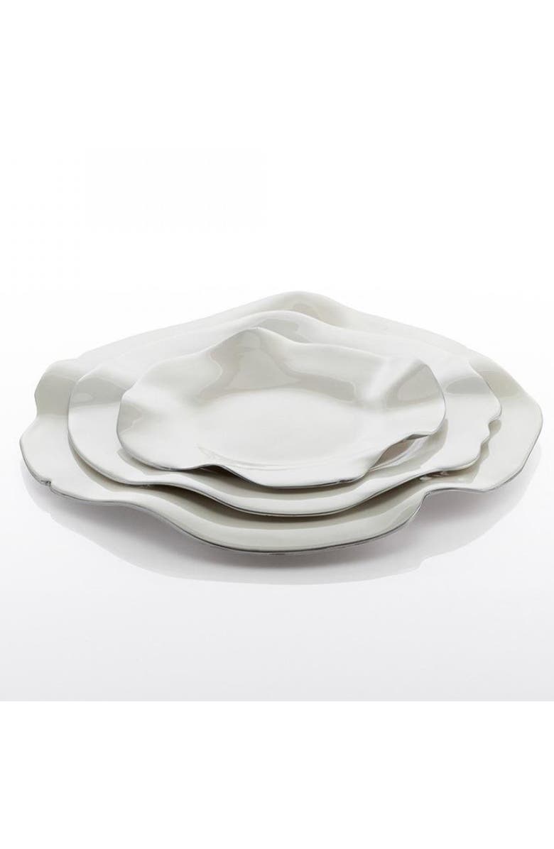 Lunares Ruffled Oyster Plate, Alternate, color, Gold