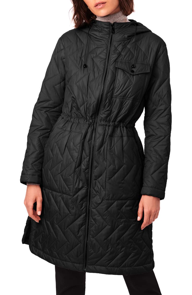 Bernardo Zigzag Quilted Water Resistant Recycled Polyester Jacket, Main, color, 