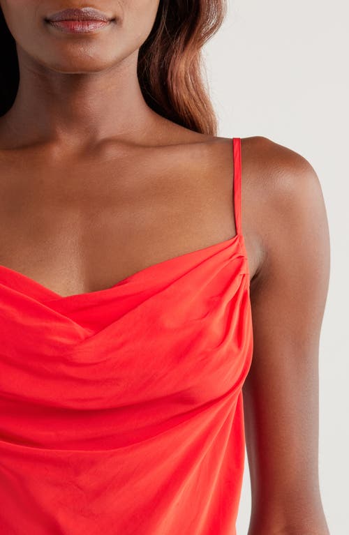 GOOD AMERICAN GOOD AMERICAN COWL NECK BIAS CUT CHIFFON CAMISOLE