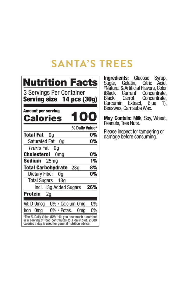 sugarfina Santa Claus Holiday Trees Set of 3 Candy Cubes, Alternate, color, Multi