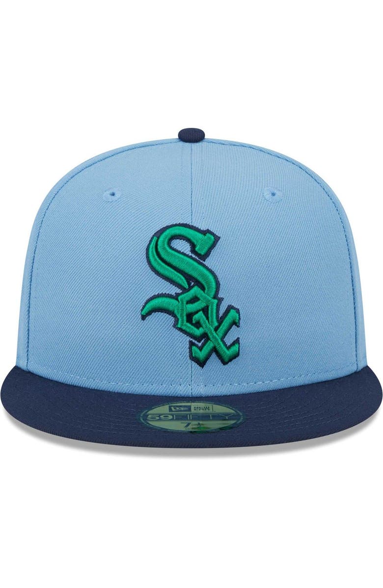 New Era Men's New Era Light Blue/Navy Chicago White Sox Green Undervisor 59FIFTY Fitted Hat, Alternate, color, Light Blue