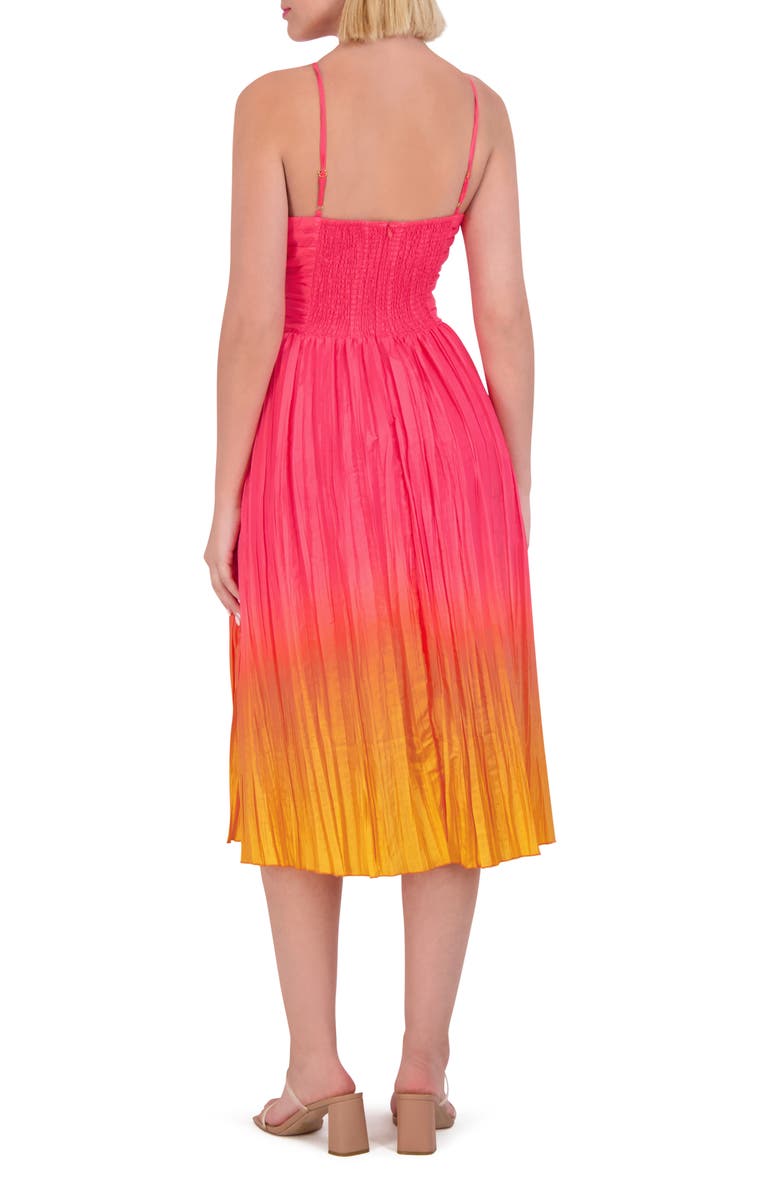 Vince Camuto Gradient Taffeta Halter Midi Dress, Alternate, color,
