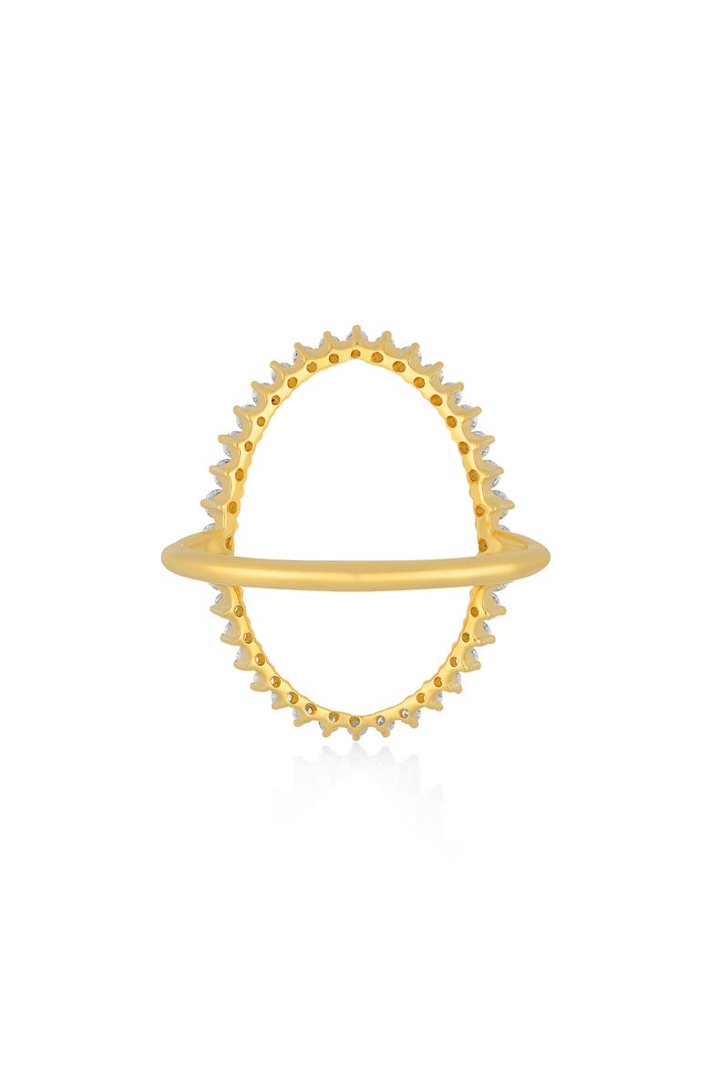 Graduated Diamond Oval Ring, Alternate, color, 14K YELLOW GOLD