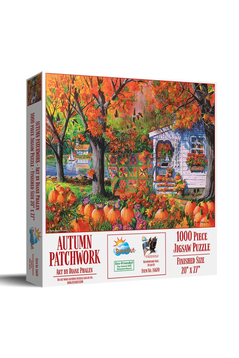 Autumn Patchwork 1000 piece Jigsaw Puzzle for Adults, Main, color, Multicolor
