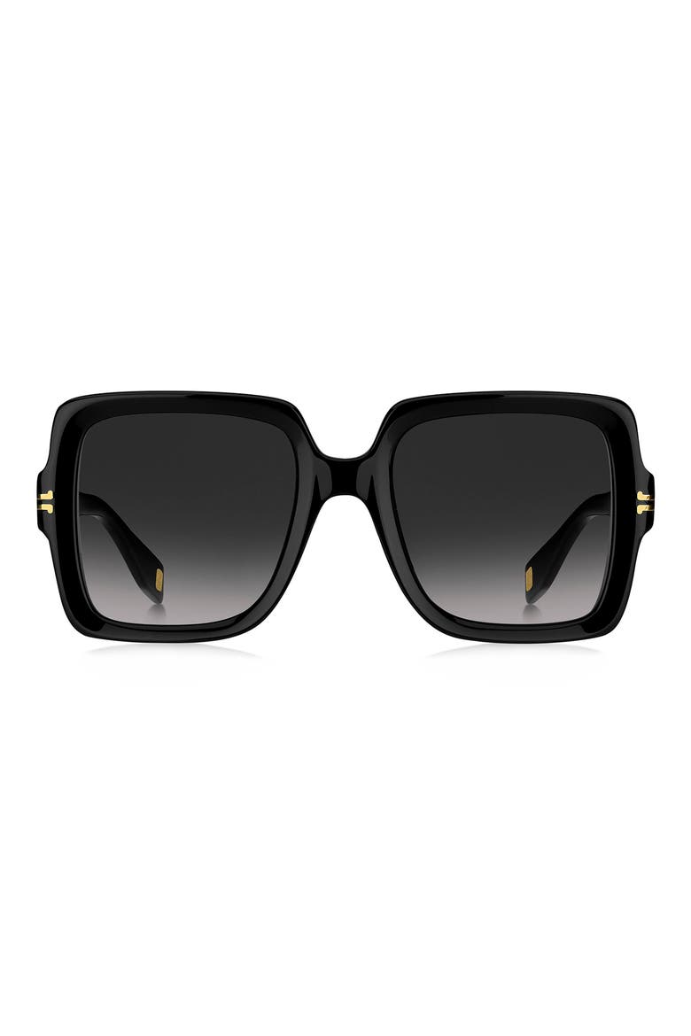 51mm Square Sunglasses, Main, color, GOLD BLACK / GREY SHADED
