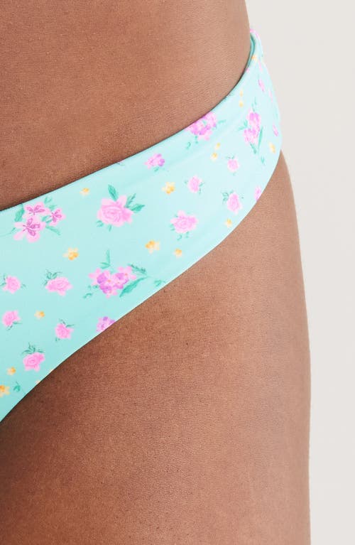 Kulani Kinis Retro Y Thong Bikini Bottoms In Blue