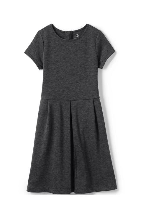Girls Short Sleeve Ponte Dress