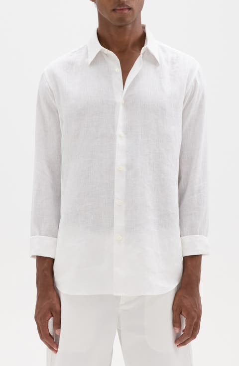 Irving Solid Linen Button-Up Shirt