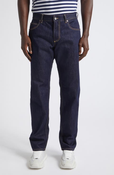 Distressed Straight Leg Jeans