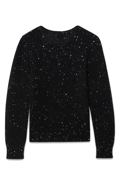 Blk Dnm Sequin Embellished Alpaca & Mohair Blend Sweater In Black Paillettes