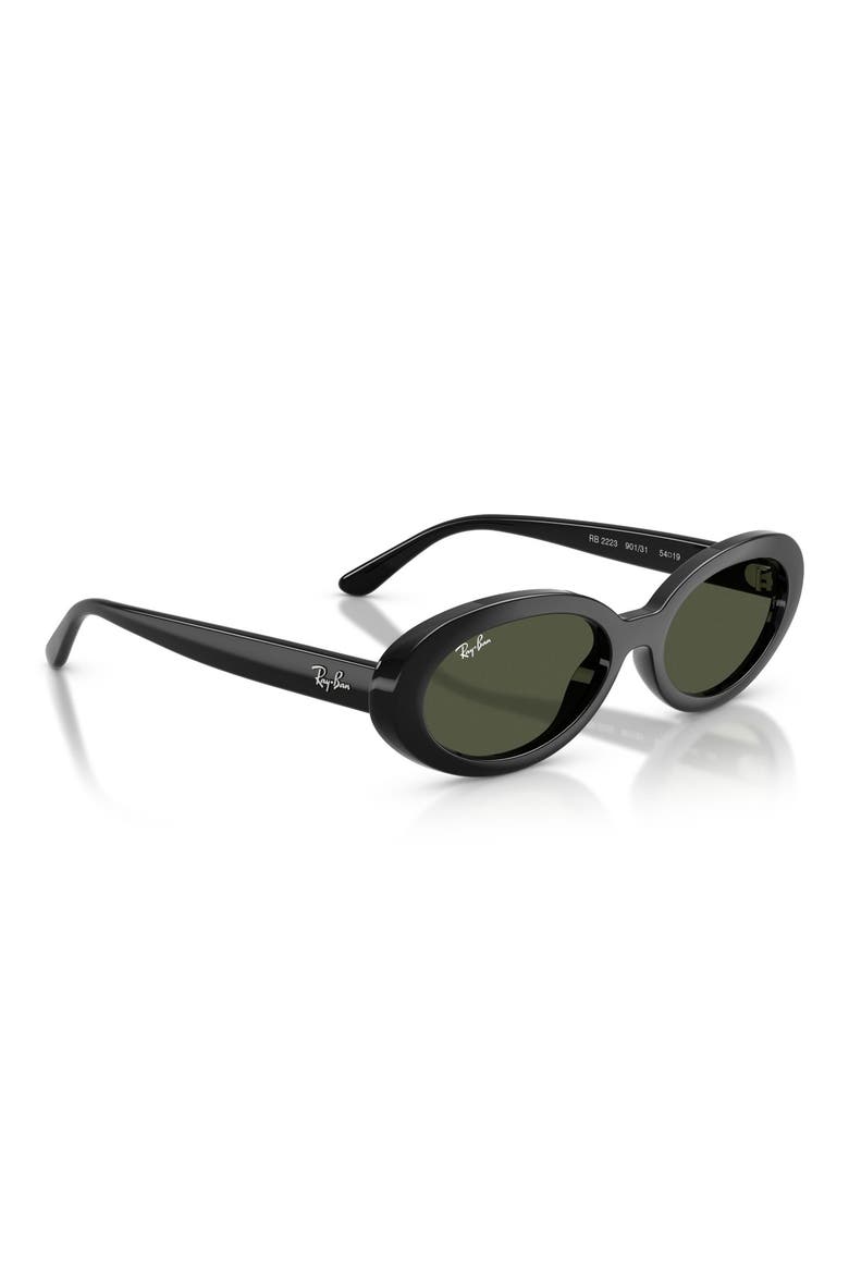 Oval Sunglasses, Alternate, color, BLACK / GREEN