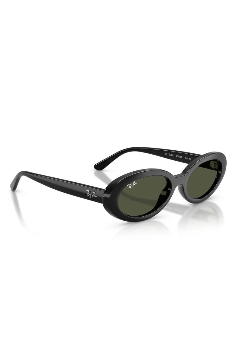 Ray-Ban Oval Sunglasses, Alternate, color, Black / Green