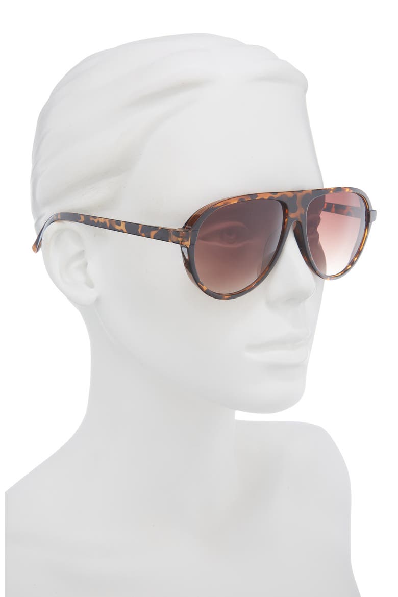 Oversize Shield Sunglasses, Alternate, color, TORTOISE