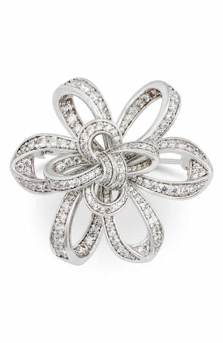 SAVVY CIE JEWELS Wrapped Ribbon Brooch