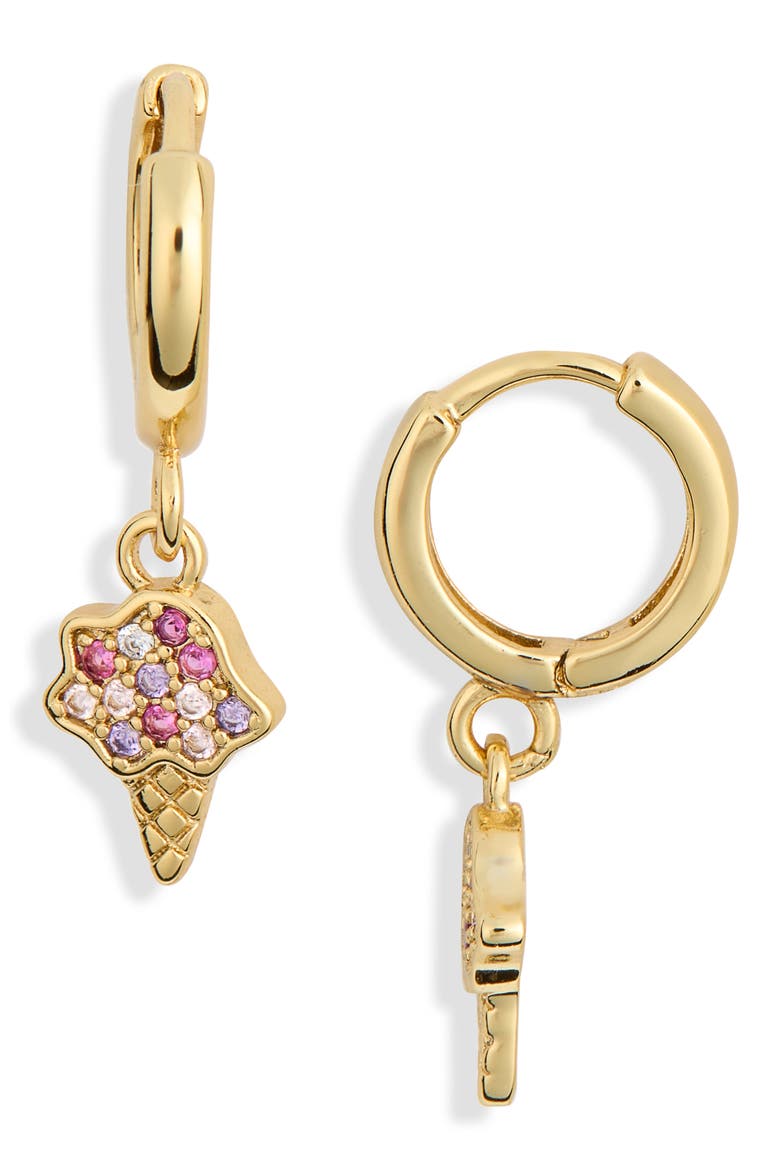 ice pop cubic zirconia drop earrings, Alternate, color, PINK MULTI