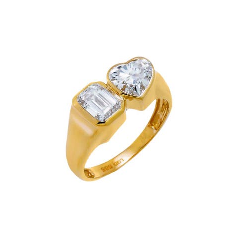 Lab Grown Diamond Toi E Moi Claw Ring 14K