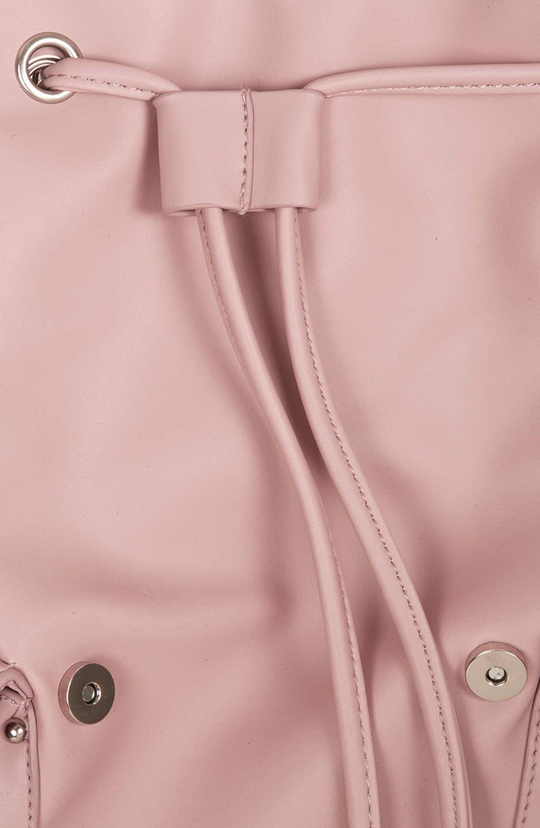 Faux Leather Backpack, Alternate, color, PINK
