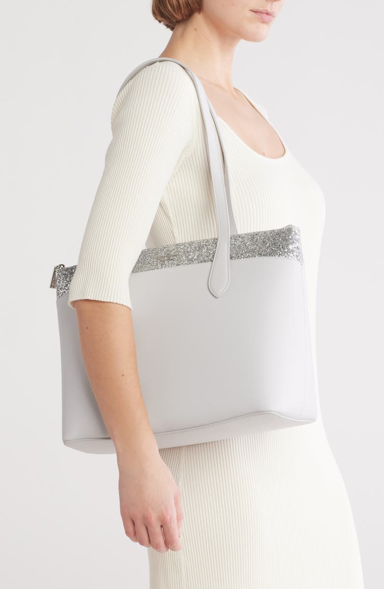 Kate Spade New York flash glitter tote, Alternate, color,