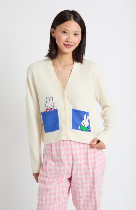 Wool-Cashmere Miffy Pocket Play Cardigan