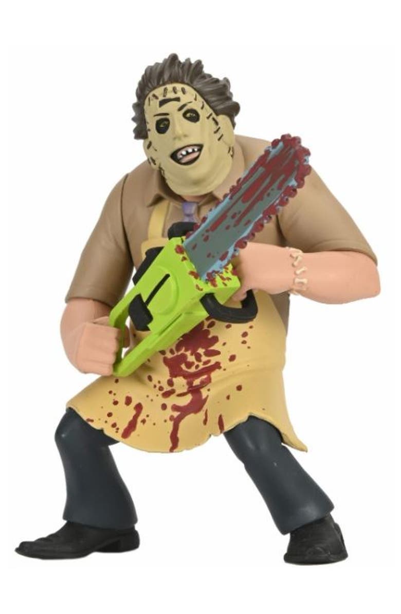 NECA Leatherface (Bloody) 50th Anniversary 6" NECA Toony Terrors Action Figure, Main, color, Multi-Color