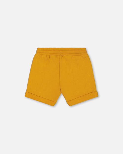 Deux Par Deux Baby Boy's French Terry Short Vibrant Orange In Vibrant Orange