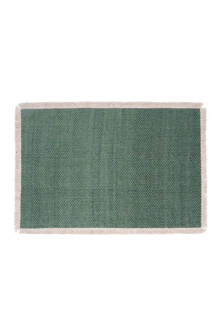 Fringed Aspen Placemats Set of 6, 14" x 20", Alternate, color, Green